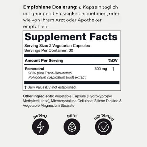 100% reines Resveratrol - Mindabolics -