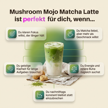 Mushroom Mojo Matcha Latte