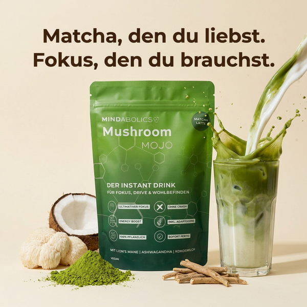 Mushroom Mojo Matcha Latte